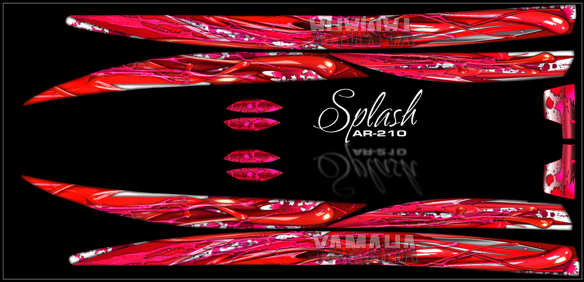 SPLASH WRAP YAMAHA AR 210 BOAT RED