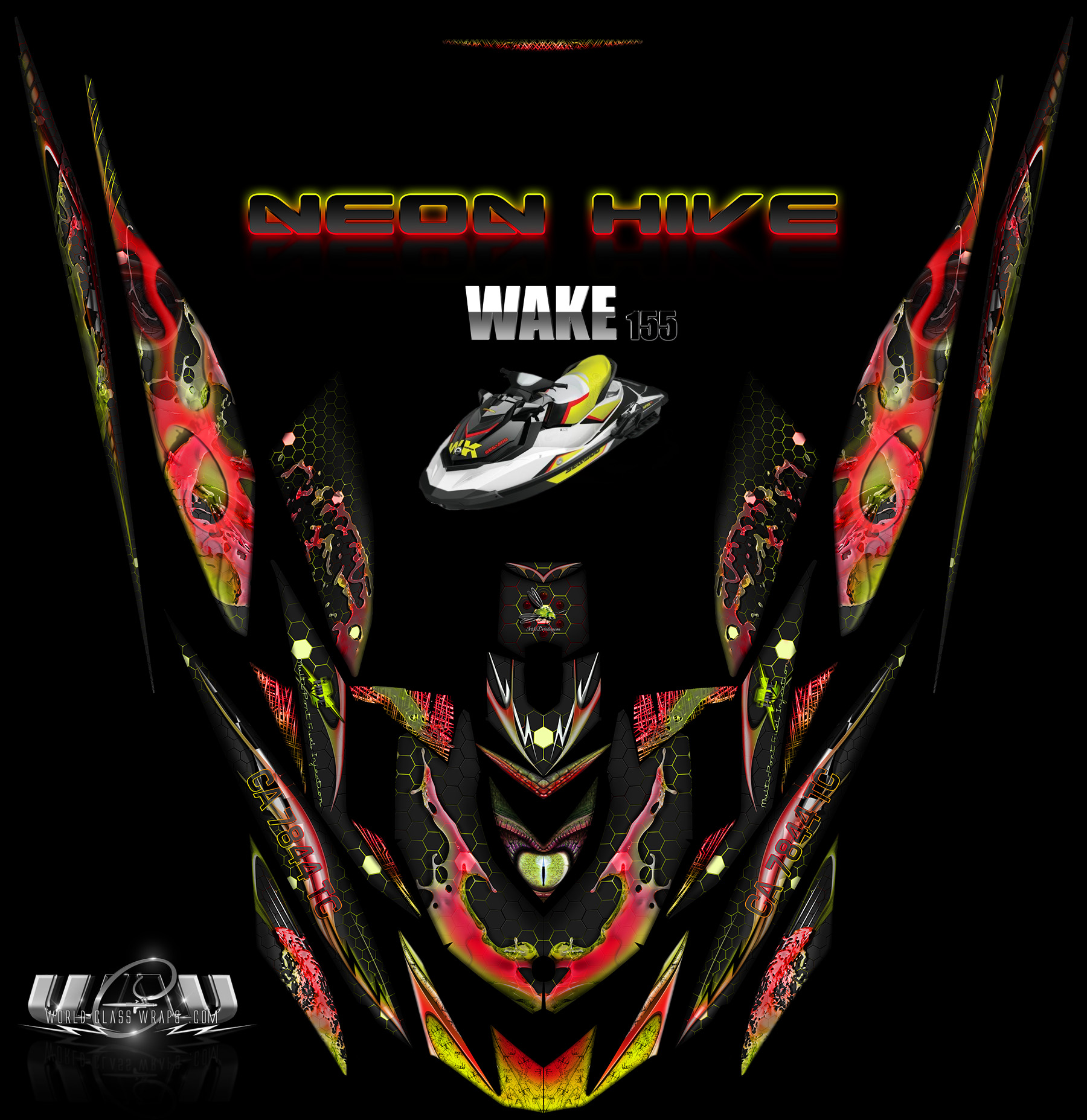 NEON HIVE WAKE 155 GRAPHICS