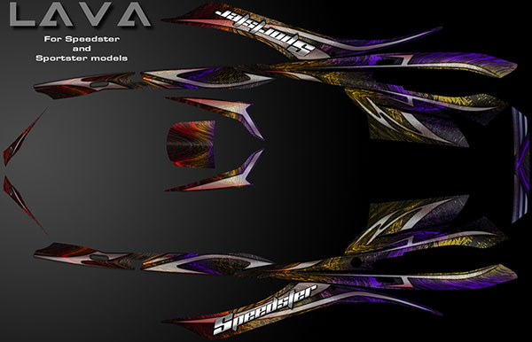 Lava design boat graphics kit