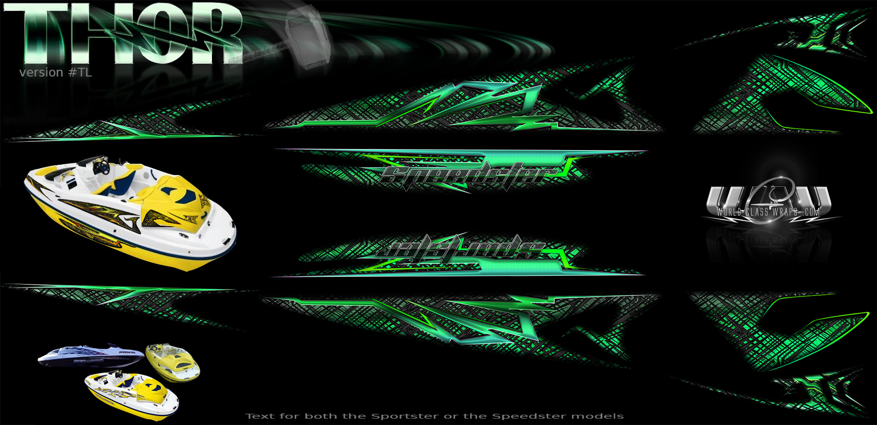 seadoo boat graphics Thor Emerald