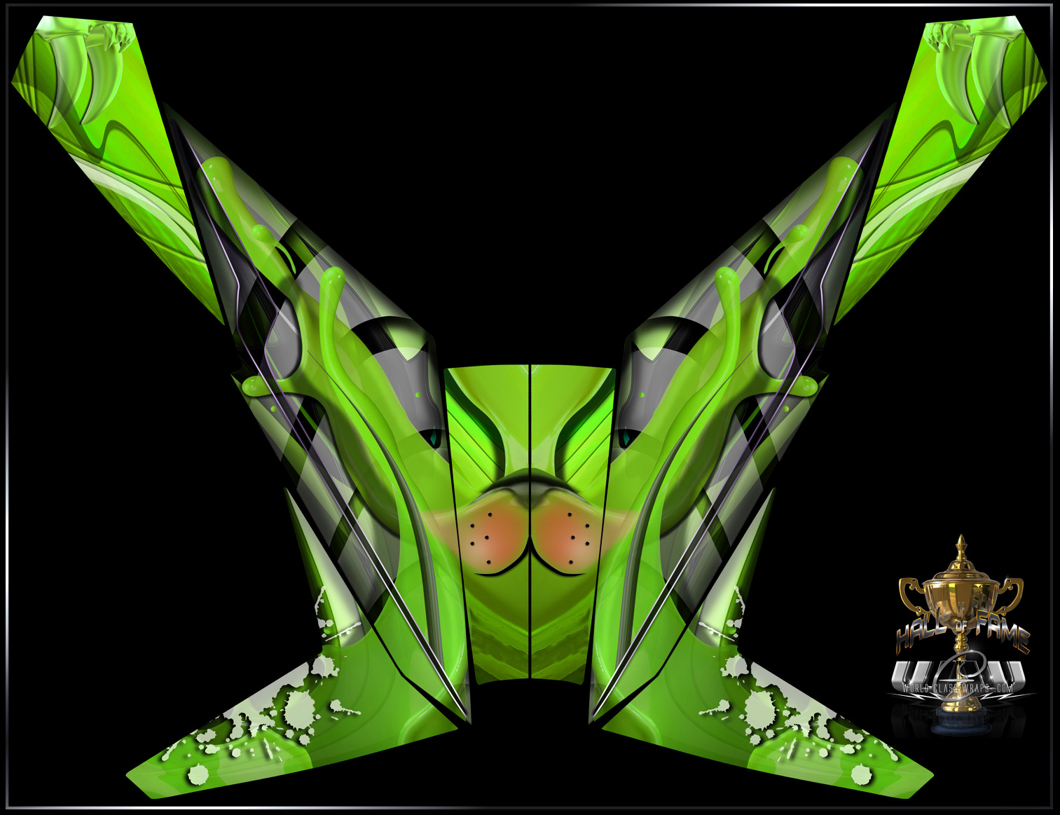 arctic cat m series hood wrap sourpuss GREEN