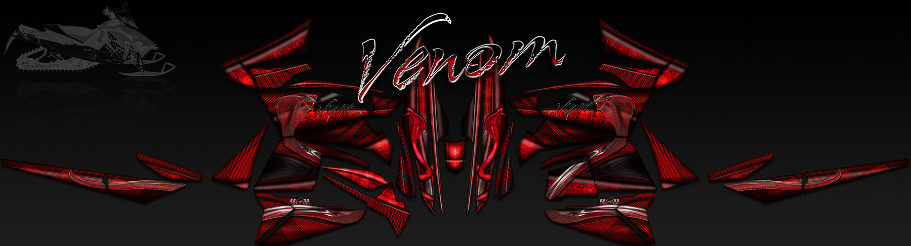 Viper red sled wrap design