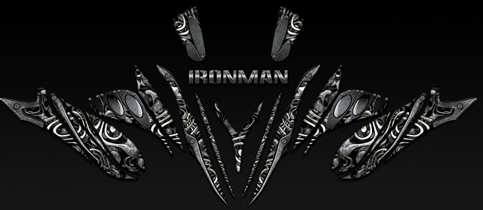 IRONMAN snowmobile graphics