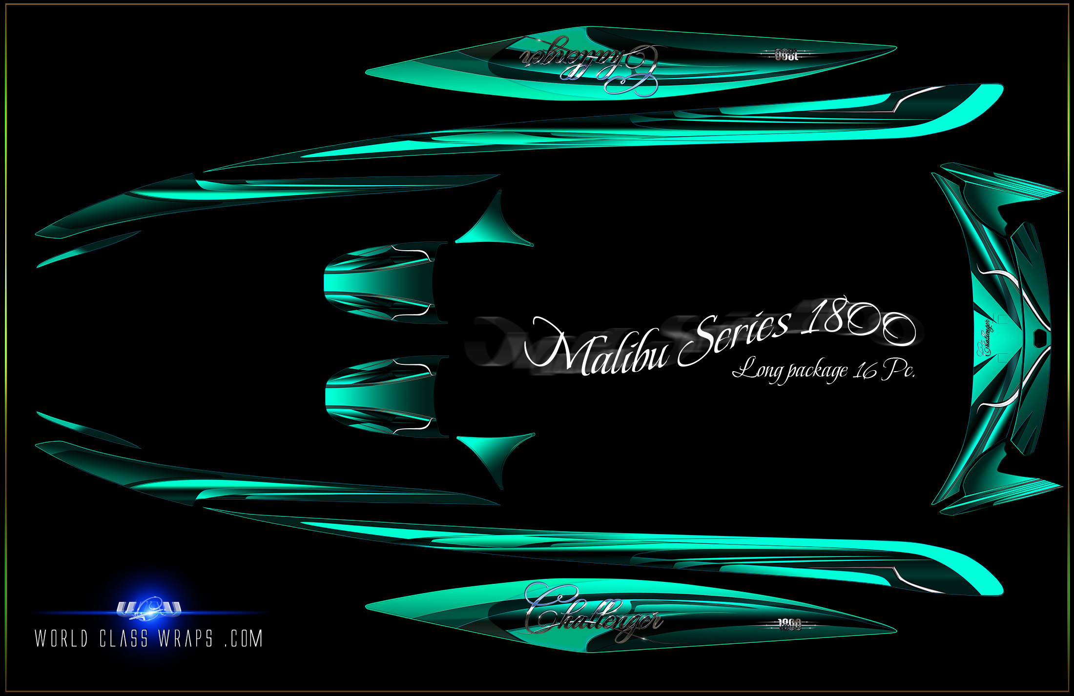 malibu challenger 1800 boat graphics