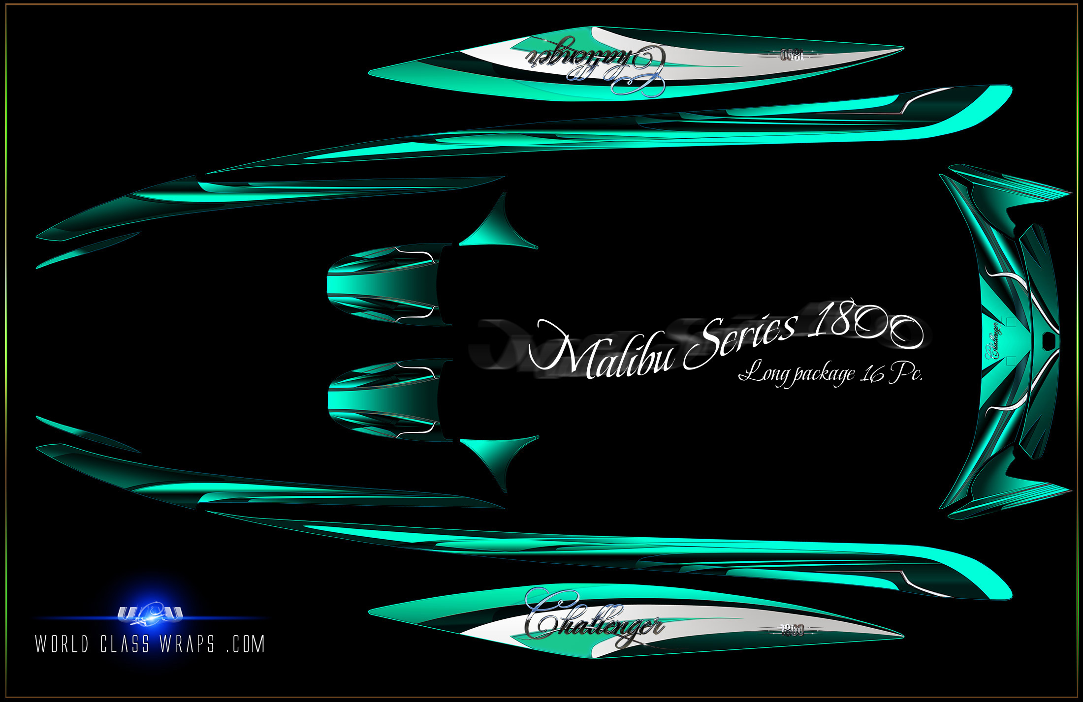 malibu iceberg challenger 1800 boat graphics