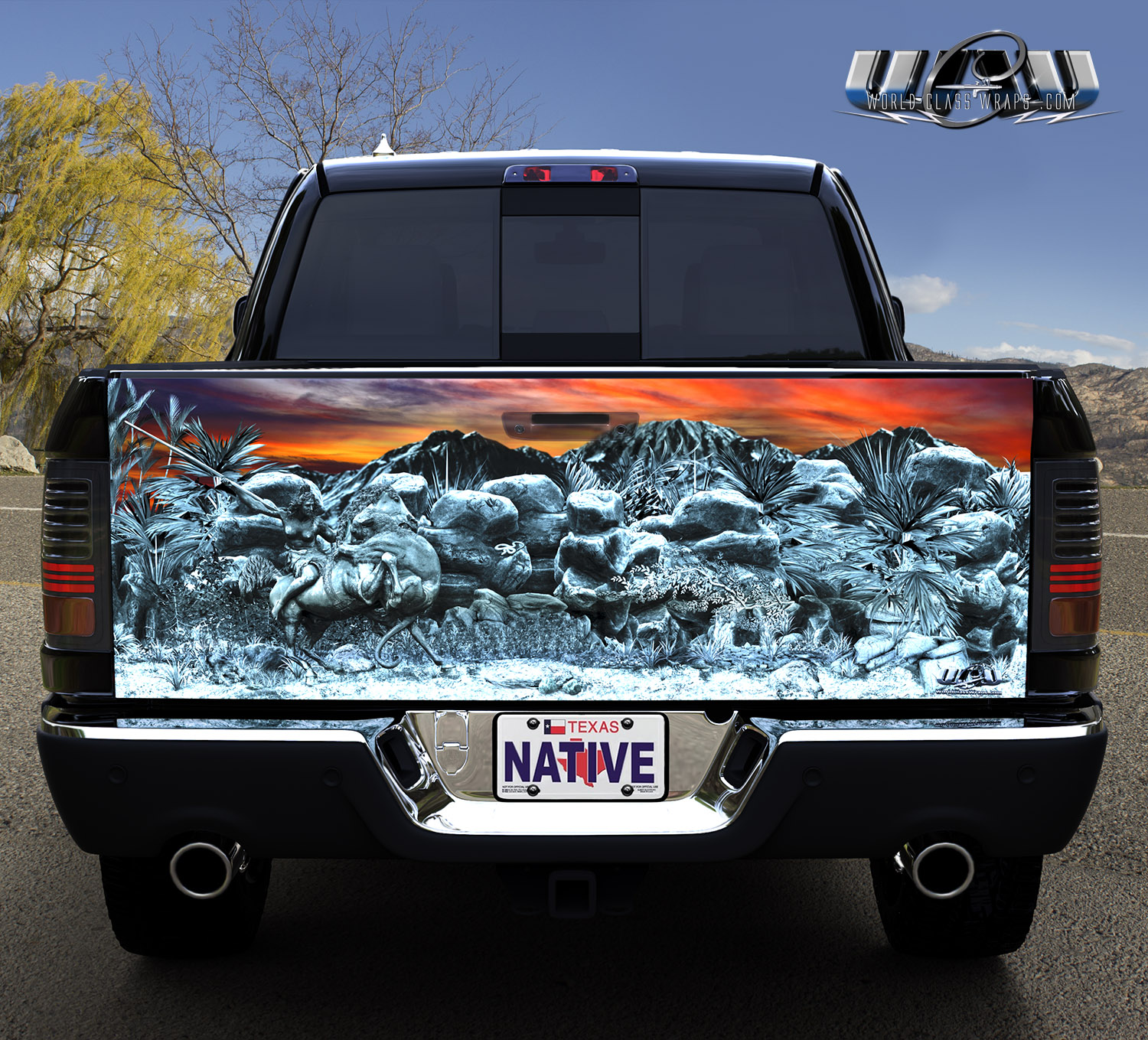 native hunter tailgate graphic