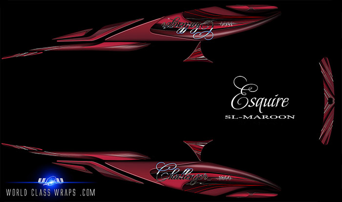 ESQUIRE-SL-SEADOO-CHALLENGER-BOAT-GRAPHICS-MAROON