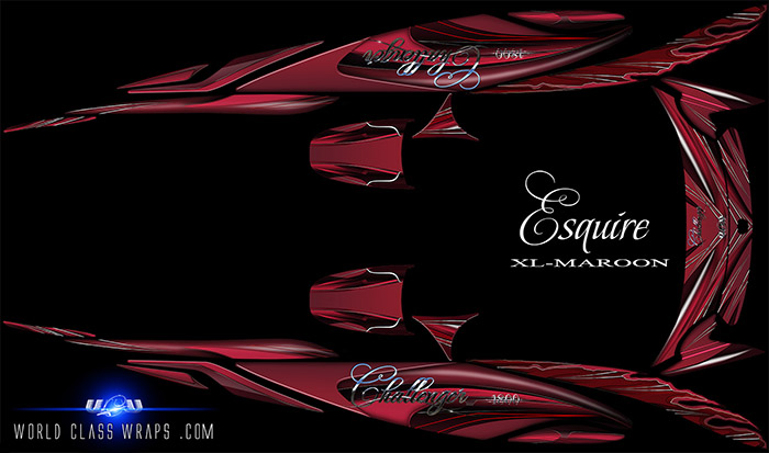 ESQUIRE-XL-SEADOO-CHALLENGER-BOAT-GRAPHICS-MAROON