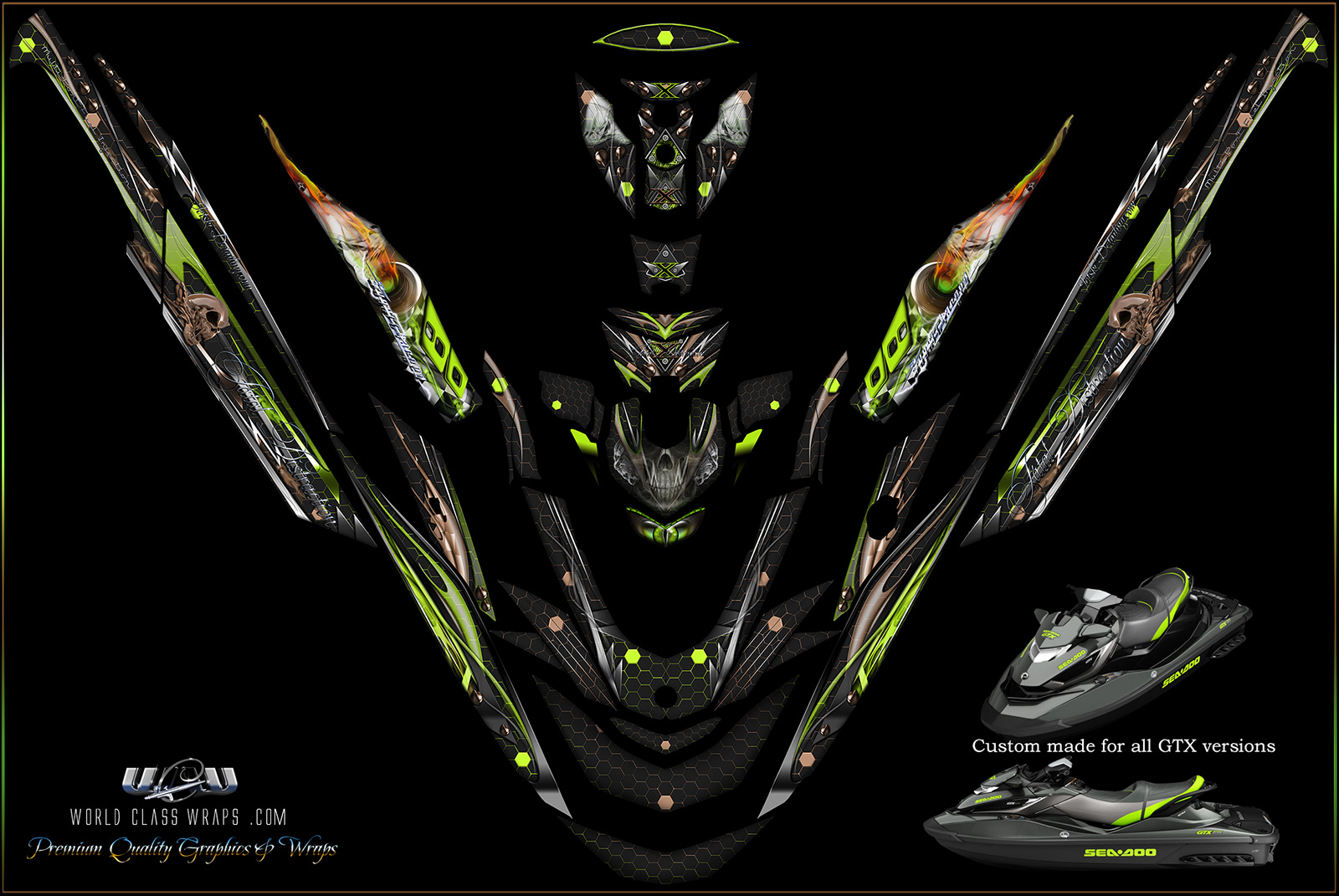 fatal distraction green seadoo gtx graphics