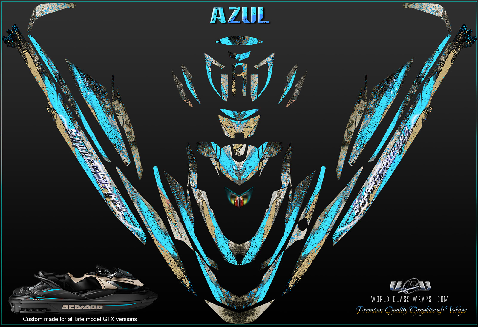 2016 SEADOO GTX AZUR GRAPHICS