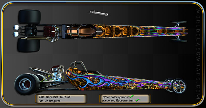 Hot Licks flamed jr dragster wrap