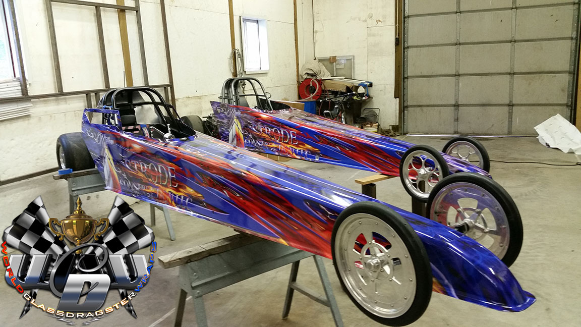 two custom junior dragster wraps