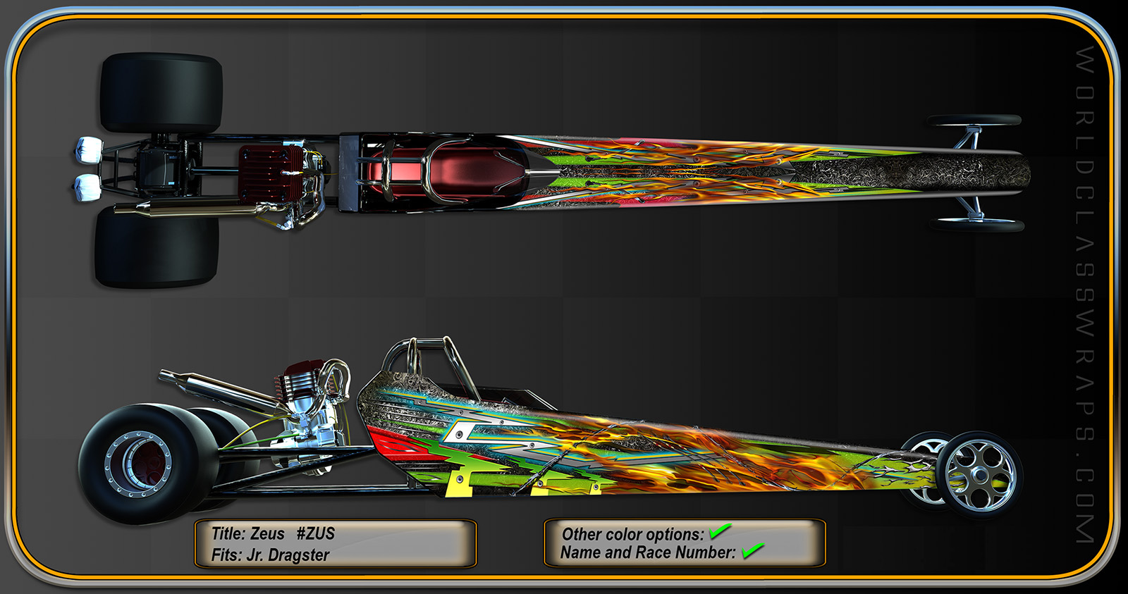 ZEUS-DRAGSTER GRAPHICS WRAP