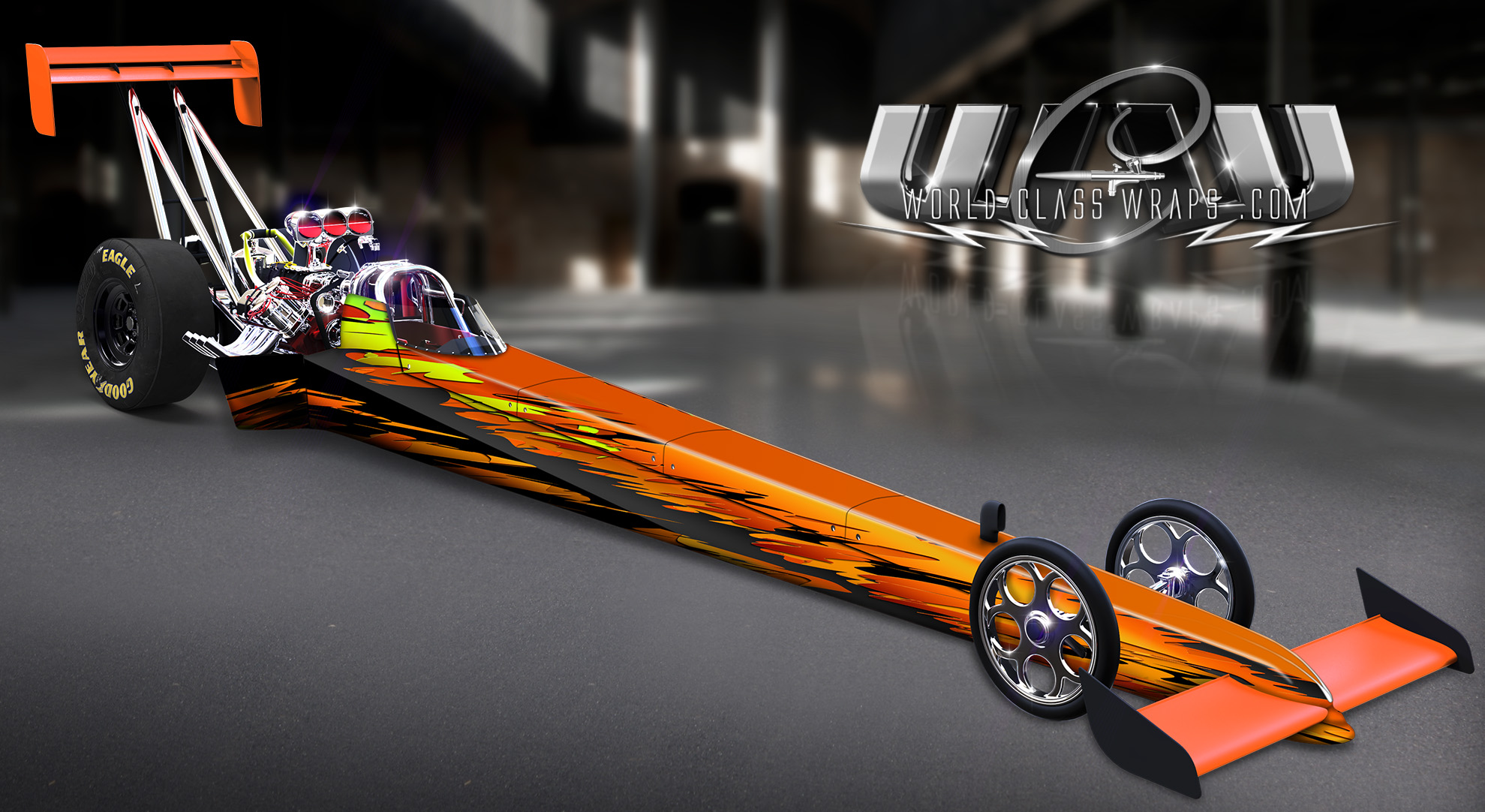 Chuck's dragster wrap sample