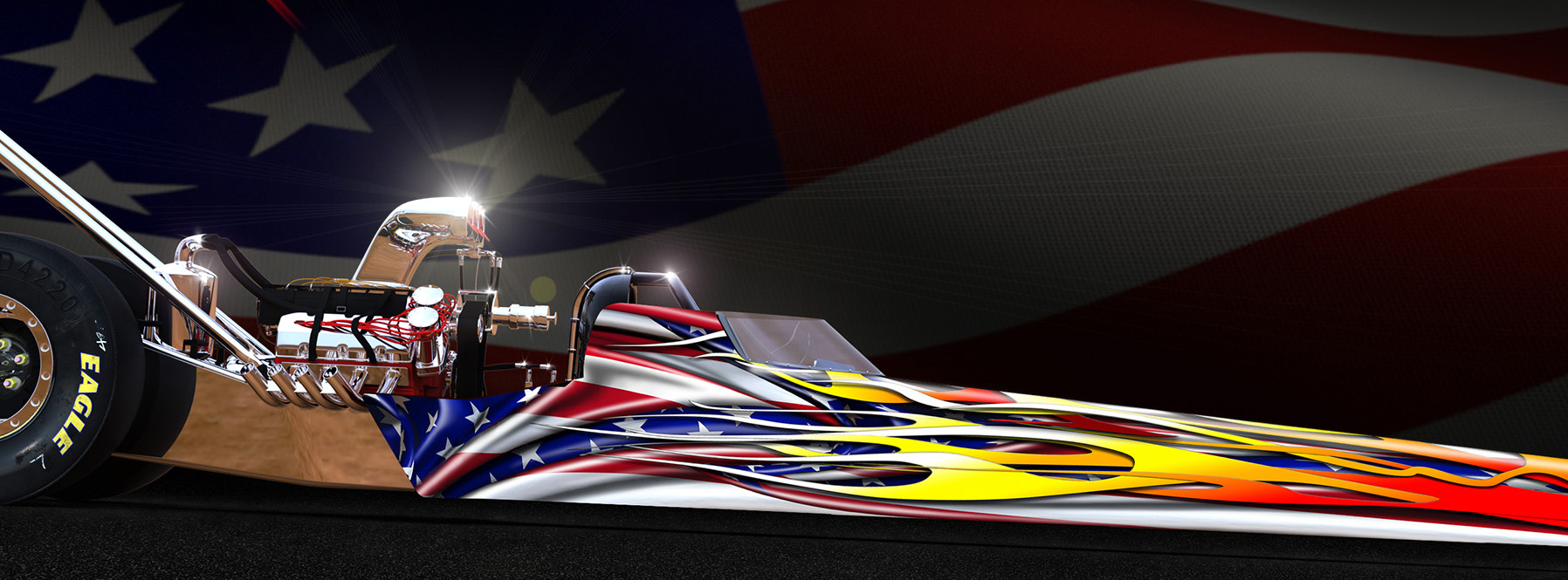 profile image view of Americana dragster wrap