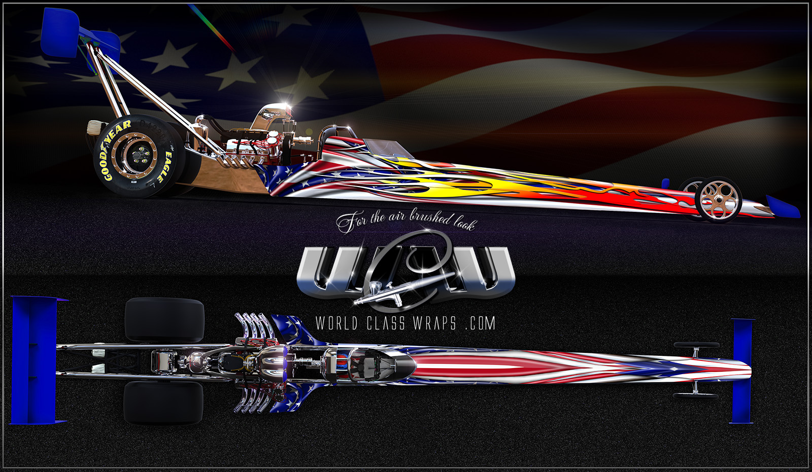 CIRCUIT CIRCUS DRAGSTER GRAPHICS WRAP IMAGE