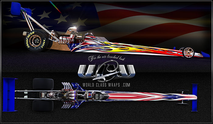 The Americana dragster graphics wrap
