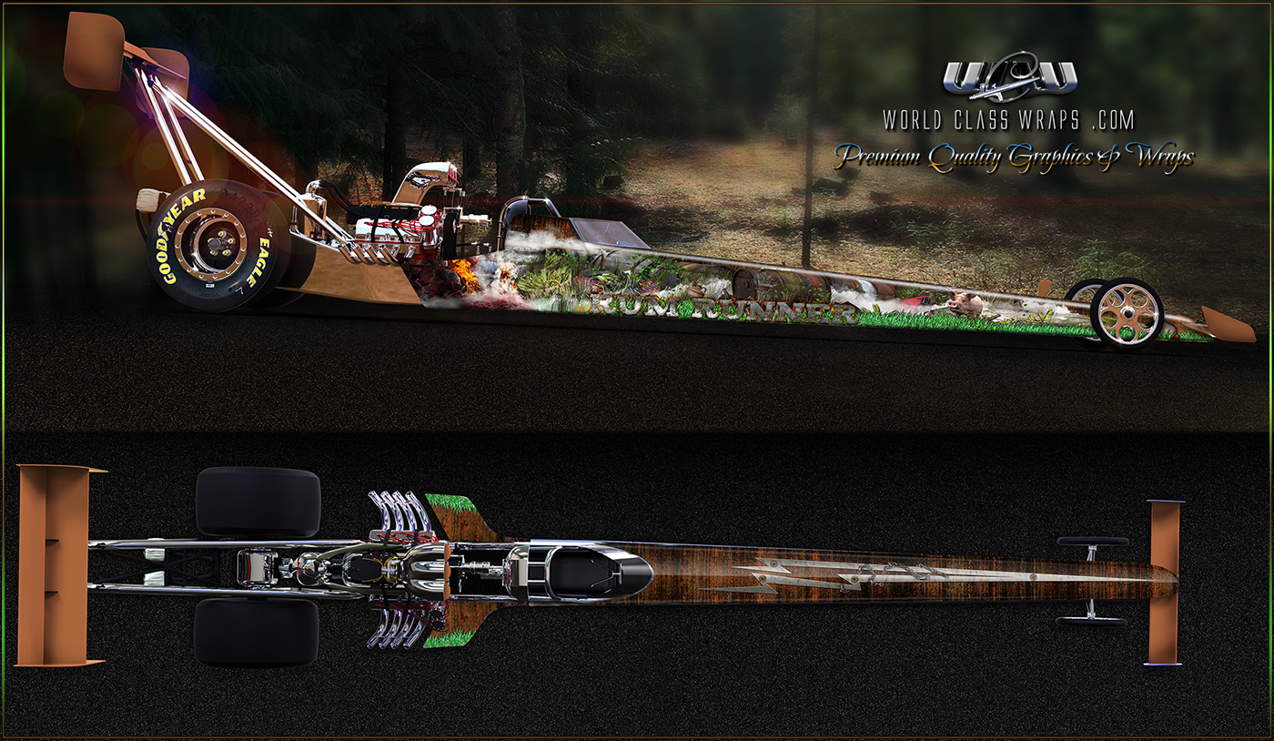 BOOTLEGGER DRAGSTER GRAPHICS WRAP IMAGE