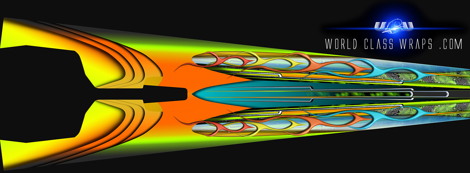 TOP VIEW OF DRAGSTER WRAP