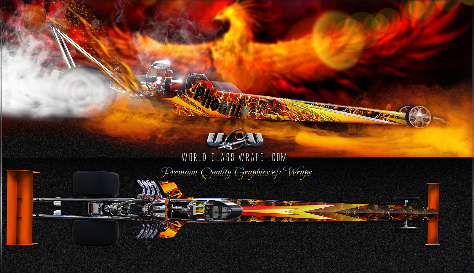 PHOENIX DRAGSTER GRAPHICS WRAP IMAGE