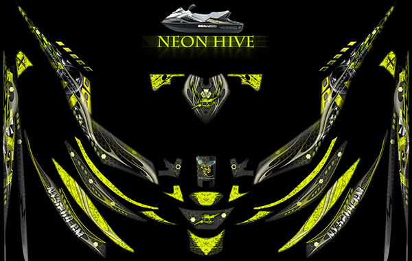 Neon Hive seadoo RXT graphics