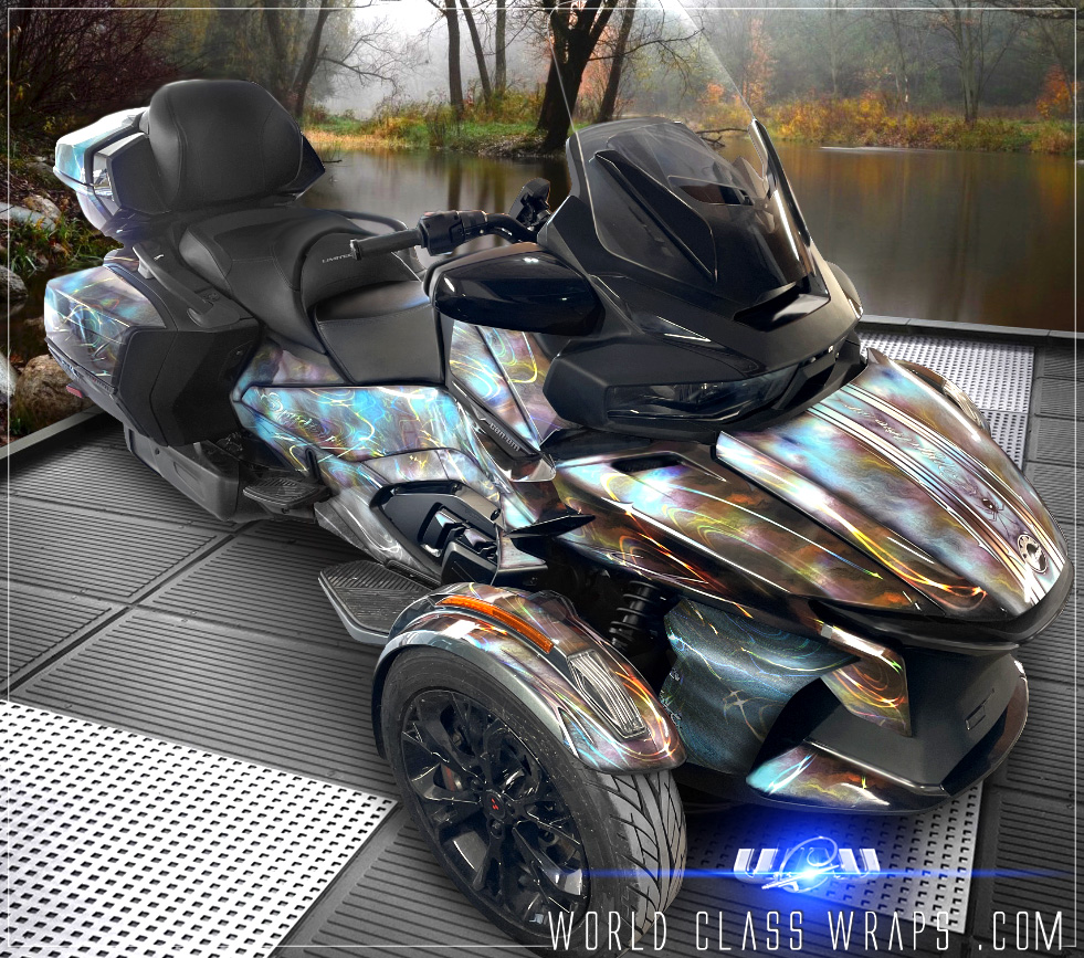 Abalone style wrap for 2022 can-am Spyder RT