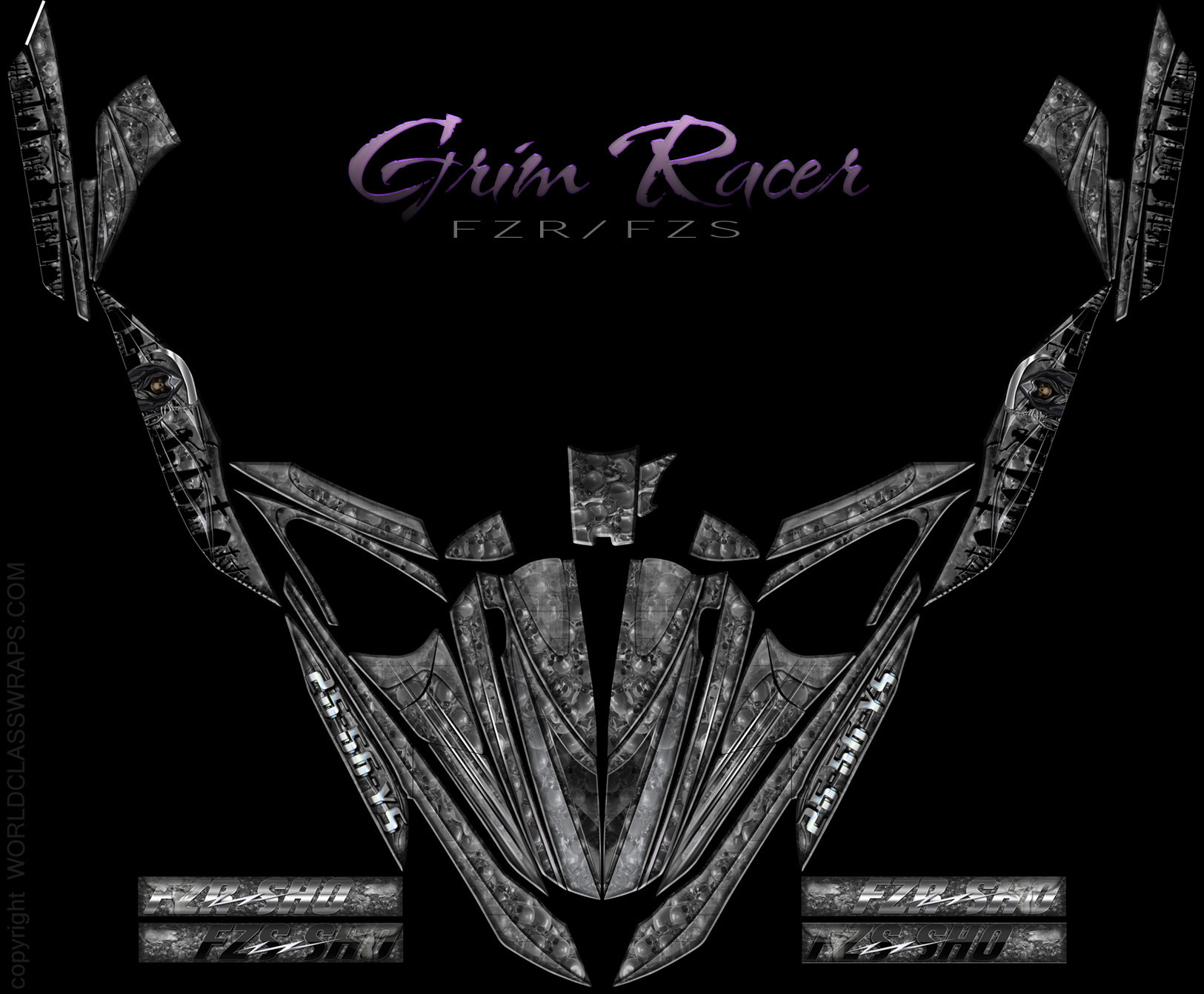 grim racer fzr fzs yamaha jetski wrap