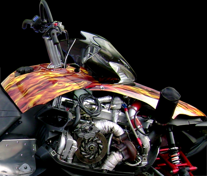 flamed wrap yamaha apex snowmobile