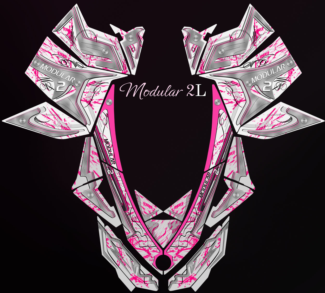 ladies modular skidoo wrap pink