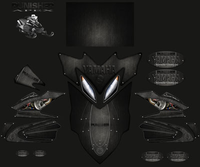 The Punisher Yamaha Apex graphics