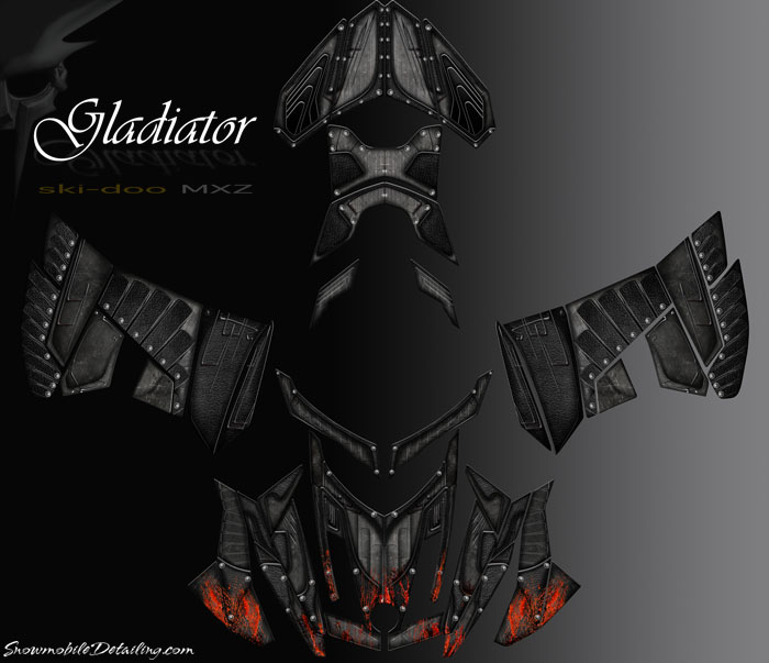 gladiator BL skidoo sled wrap